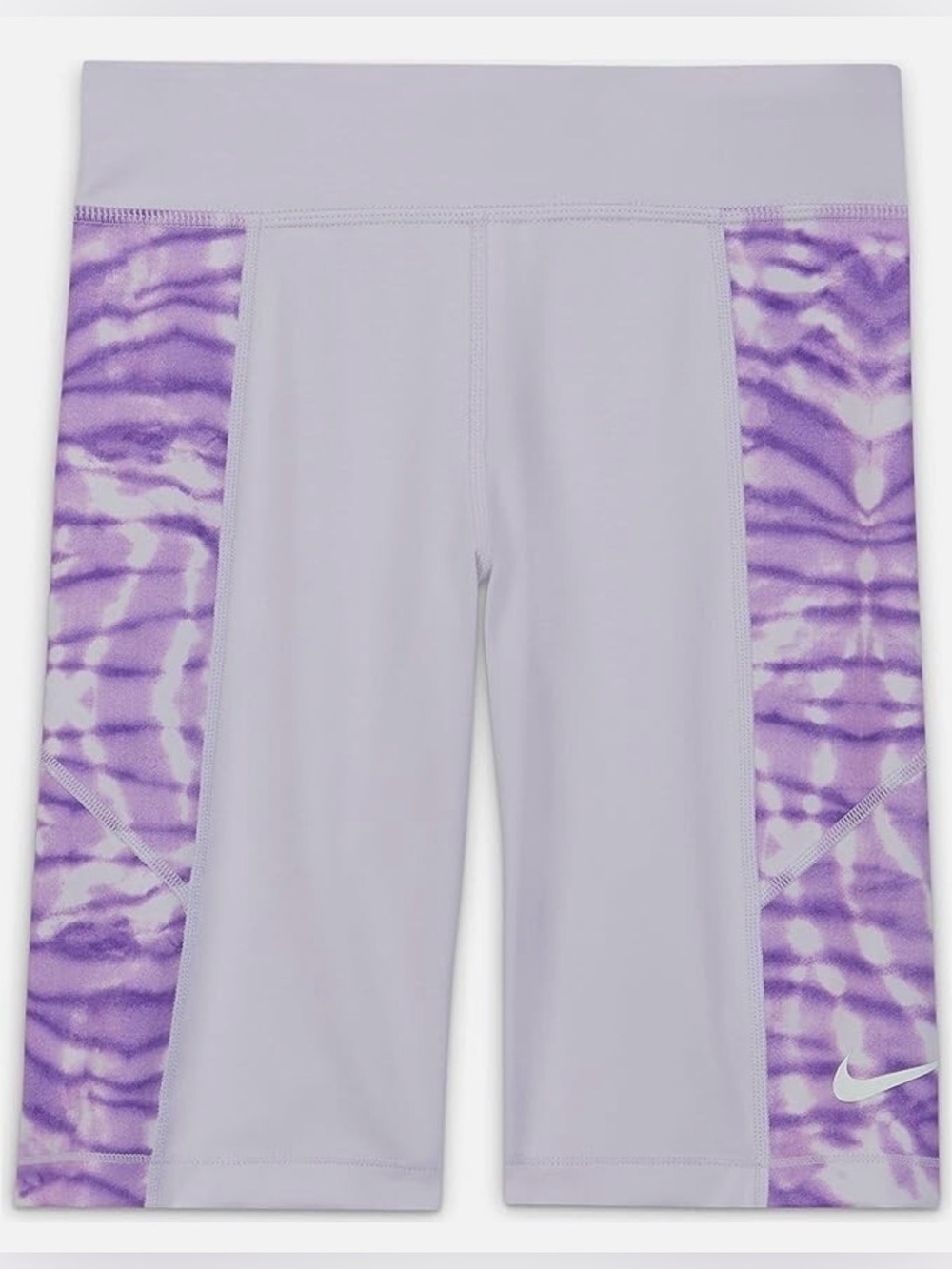 NWT Nike Girls’ Trophy Tie-Dye Training Fitted Bike Shorts, stretchy knit fabric